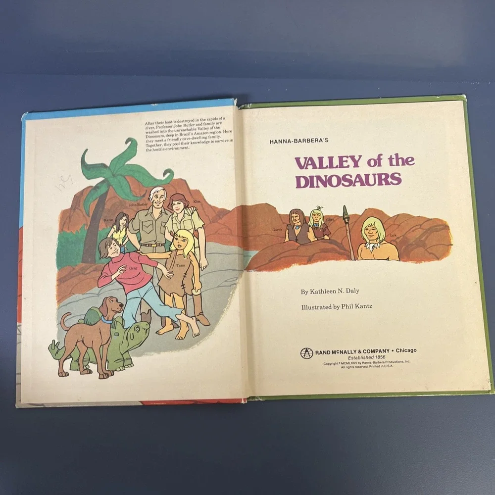 Vintage Children's Rand McNally Book‎ Hanna-Barbera's VALLEY OF THE DINOSAURS